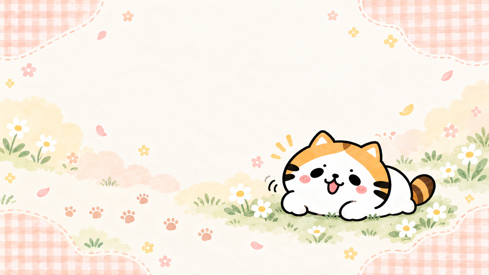 お花とたく猫